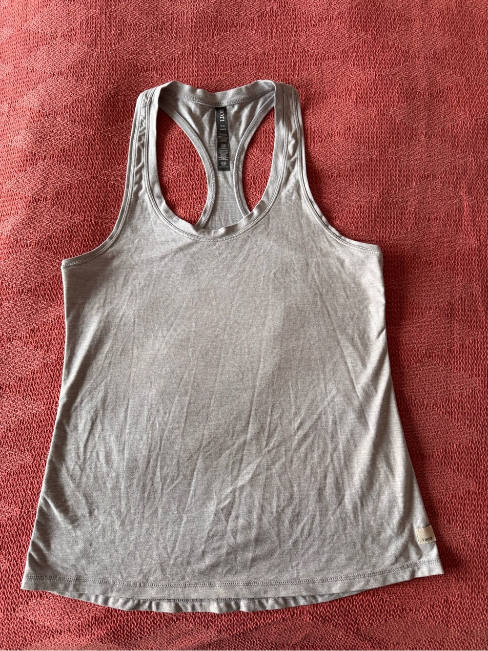 Vuori Racerback Tank Heather Gray Small